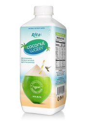 Натуральная кокосовая вода 1 л, полипропиленовая бутылка – квадратной формы