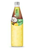 485 мл стеклянная бутылка кокосового молока с ананасовым соком nata de coco