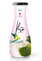 Кокосовая вода с клубникой 1 л Стеклянная бутылка