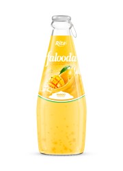 Falooda drink - milk drink with basil seed mixed Nata de coco with mango flavour