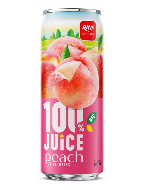 JUICE peach juice drink 320ml sleek can