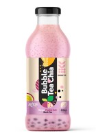 400 МЛ СТЕКЛЯННАЯ БУТЫЛКА BUBBLE TEA С ЧИА СЕМЯН – КЛУБНИЧНЫЙ ЛИМОН