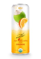 Газированная кокосовая вода с апельсиновым вкусом 330 мл Консервированная марка Rita