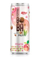 Популярный трендовый чай Bubble Tea со вкусом персика в элегантной банке 320 мл