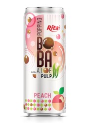 Популярный трендовый чай Bubble Tea со вкусом персика в элегантной банке 320 мл
