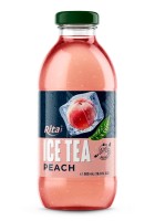 Персиковый холодный чайный напиток, стеклянная бутылка 16,9 жидких унций