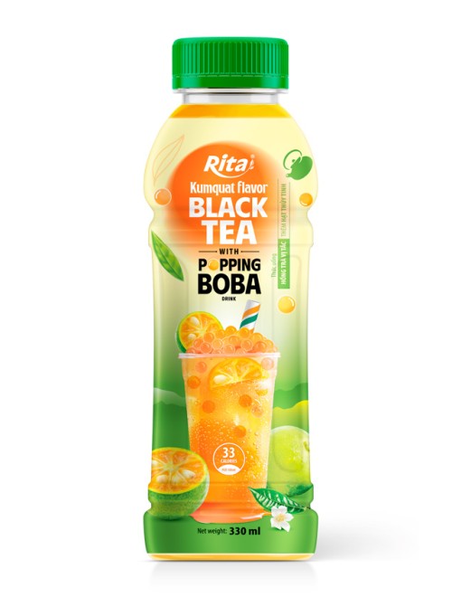Rita Popping Boba Black Tea with Kumquat Flavor