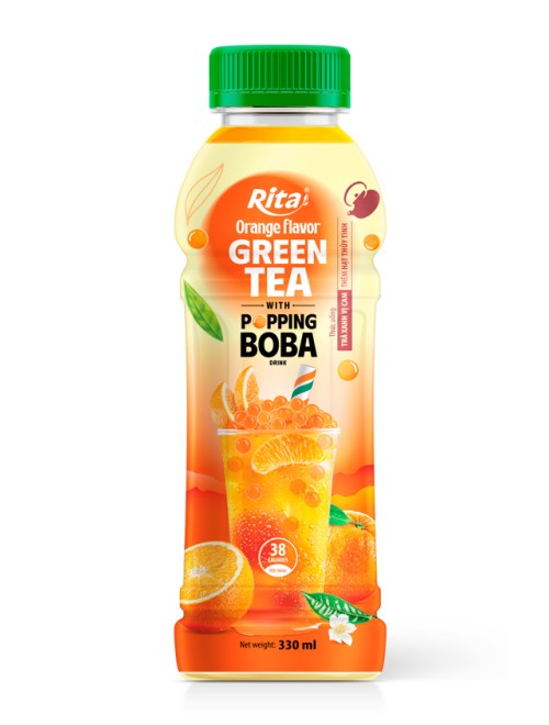 Rita Popping Boba Black Tea with Orange Flavor
