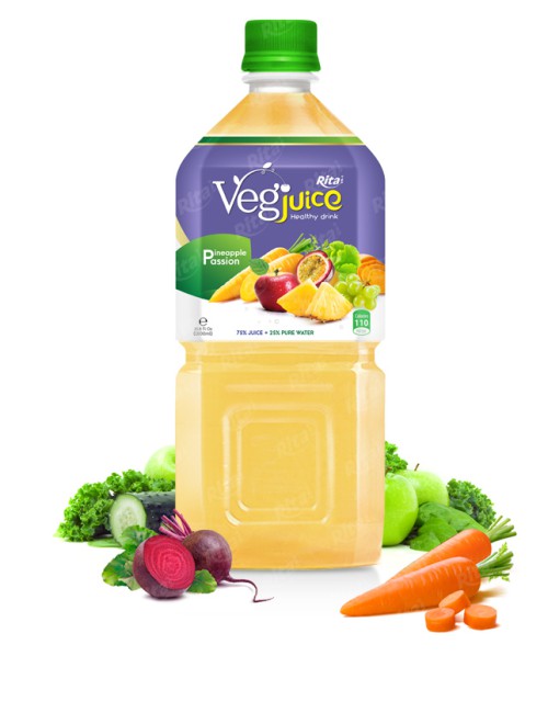 Rita vegetable pineapple passion fruit 1000ml pet bottle