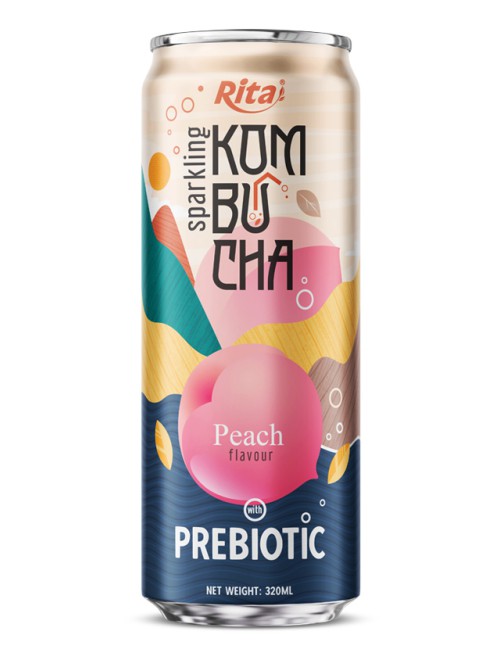 Sparkling Kombucha Prebiotic 320ml can 01