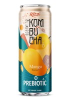 Газированный напиток Rita Комбуча со вкусом манго с пребиотиком, банка 320 мл