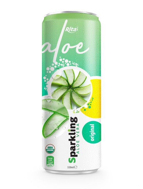 Sparkling aloe vera  320ml tin canned 