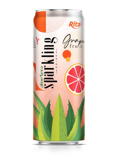 Sparkling aloe vera grapefruit