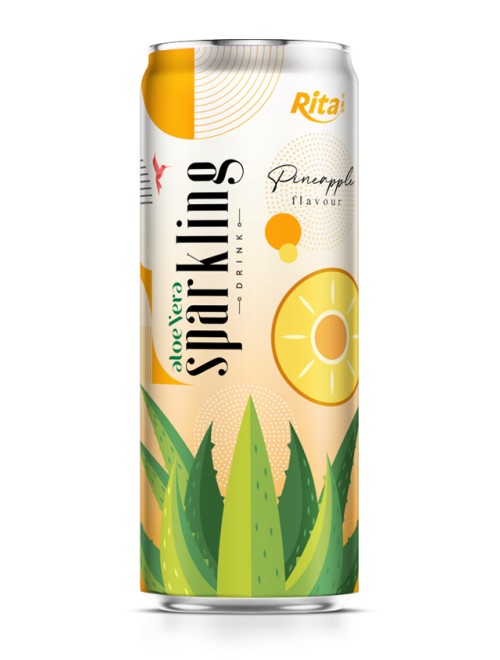 Sparkling aloe vera pineapple