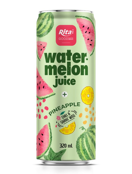 Watermelon with pineapple Fruit 320ml sleek can Chill and shake well