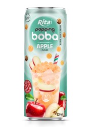 Оптовая продажа Popping Boba Tea Apple Flavor 320ml Slim Can