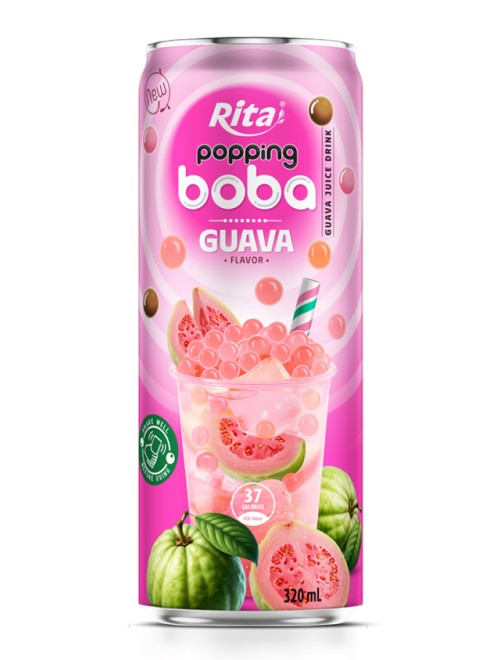 best popping boba with guava flavor canned drink 1