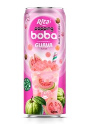 Поставщик Popping Boba Tea со вкусом гуавы 320 мл тонкая банка