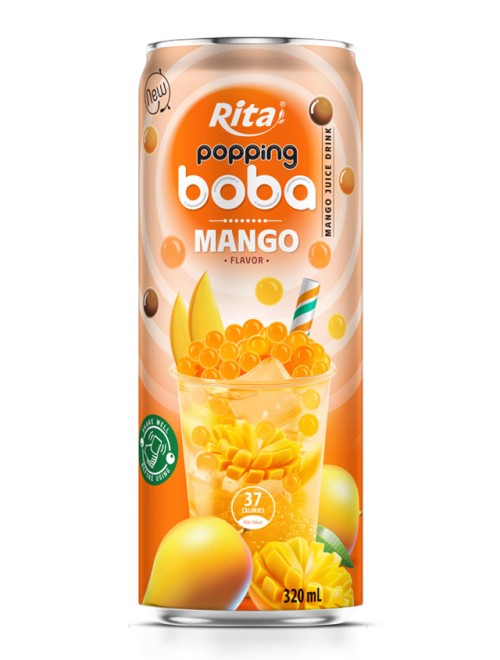 best popping boba with mango flavor canned drink