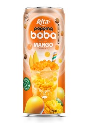 OEM ODM обслуживание 320 мл тонкая банка Popping Boba Tea со вкусом манго