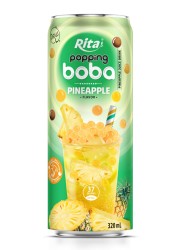 Популярный популярный чай Boba Tea со вкусом ананаса, 320 мл, тонкая банка