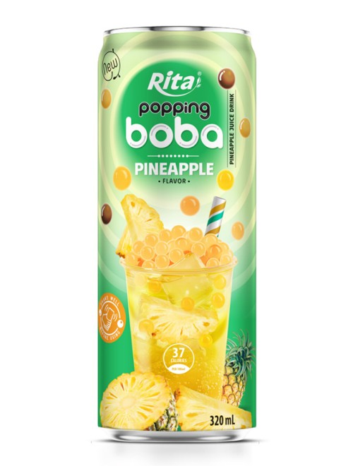 best popping boba with pineapple flavor canned drink
