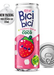 Bici Bici 325ml Strawberry drink with nata de Coco ( wide opening can)