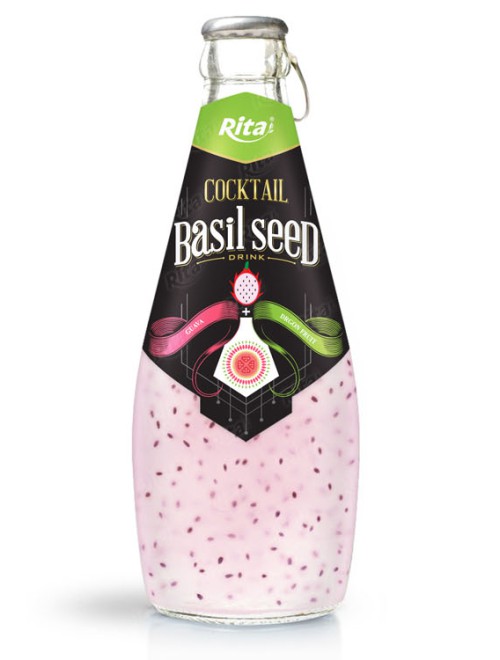 cocktail flavor with basil seed 290ml 