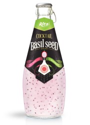 cocktail flavor with basil seed 290ml