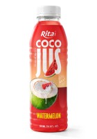 COCO JUS Real Coconut Water with Watermelon Juice 500ml (16.9 fl oz)