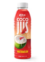 COCO JUS Real Coconut Water with Watermelon Juice 500ml (16.9 fl oz)