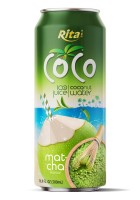 Rita Coco 100% Кокосовая вода со вкусом матча 500 мл
