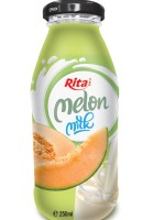 Стеклянная бутылка 250 мл молока Дыня