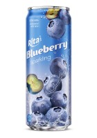 Газированный черничный напиток Rita, 320 мл, стильная банка