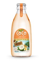 250мл СТЕКЛЯННАЯ БУТЫЛКА КОКОСОВАЯ ВОДА СО ВКУСОМ АНАНАСА