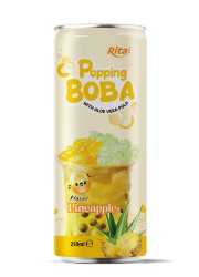 Самая продаваемая банка 250 мл с пузырьковым чаем и фруктовым вкусом ананаса
