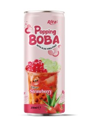 Хороший вкус 250 мл может пузырьковый чай со вкусом клубники