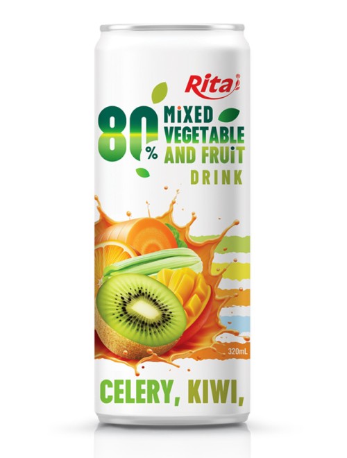 sleek can 320ml 80 Vegetable fruit drink good health 2