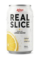 Sparkling Lemon Water with Real Fruit Slices 325ml Can