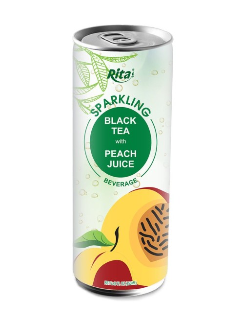 sparkling black tea peach
