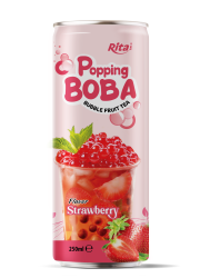 Bubble Tea с хорошим вкусом и клубничным вкусом, банка 250 мл