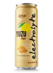 Yuzu Ginger Electrolyte Water Drink 325ml  Low Sugar Hydration Beverage