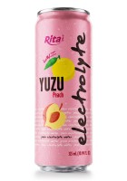 Yuzu Peach  Electrolyte Water Drink 325ml  Low Sugar Hydration Beverage